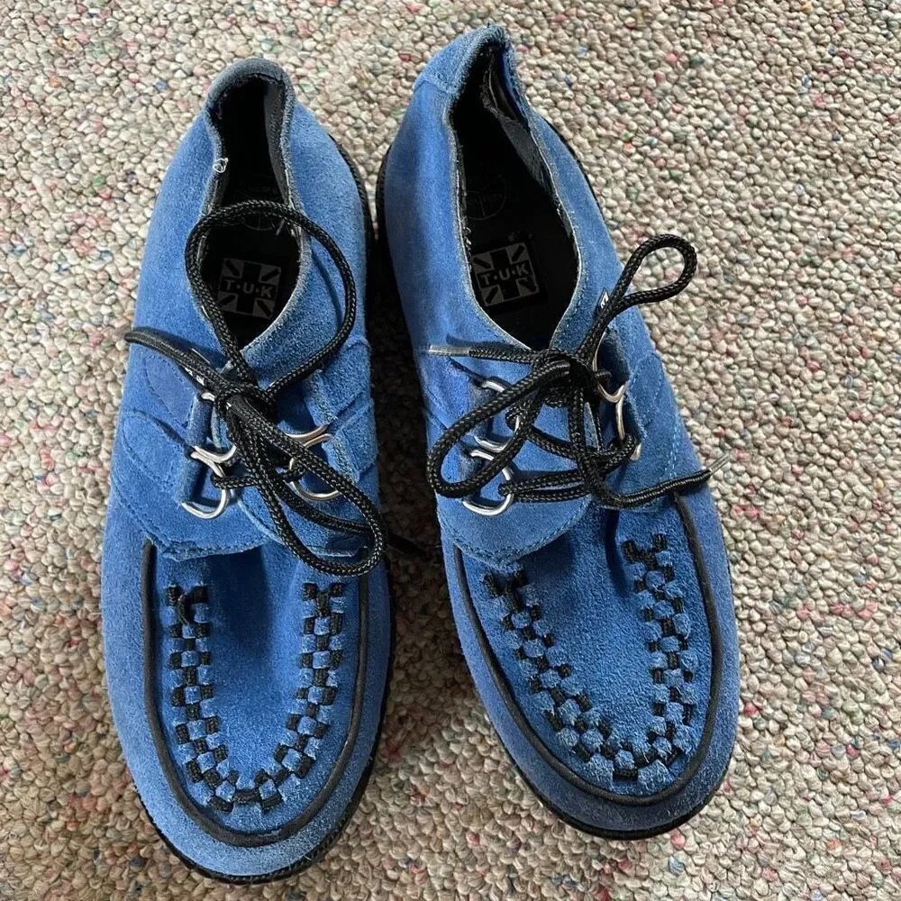 tuk T.U.K. shoes unisex blue suede sneakers oxford loafers